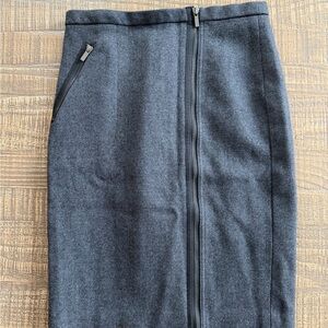 J Crew Grey Zippered Women's Skirt
